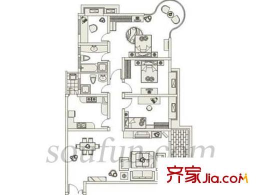 華庭錦園 戶型圖1