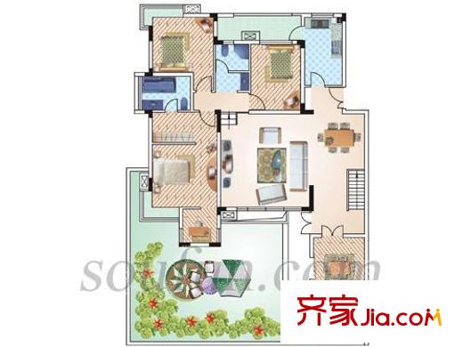 金科天籟城美社戶型圖平面圖 8室