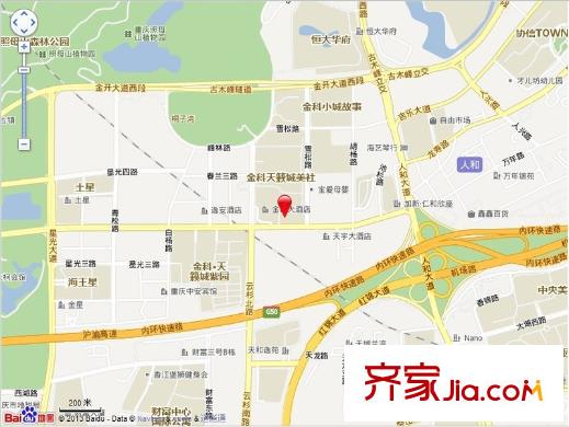 金科天籟城美社交通圖