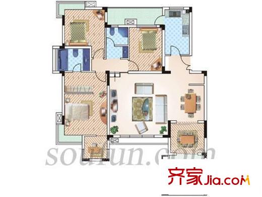 金科天籟城美社戶型圖平面圖 8室