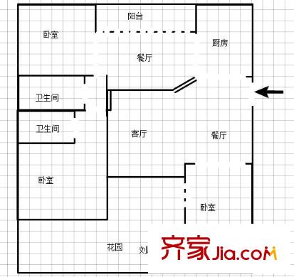 金科天籟城美社 3室 戶型圖