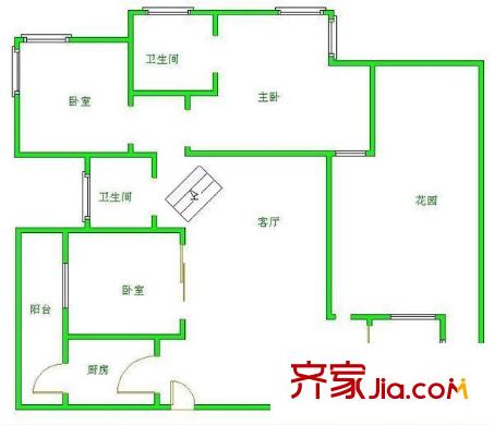 金科天籟城美社 3室 戶型圖