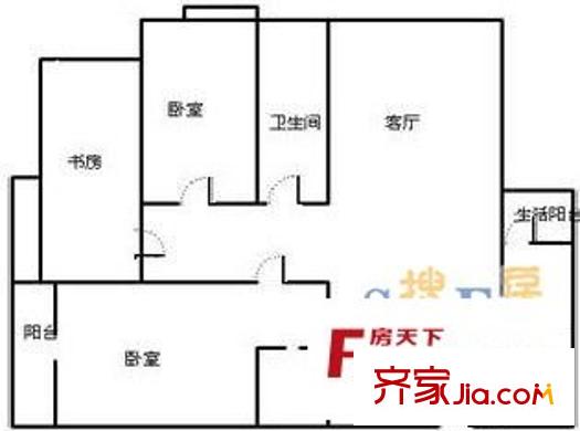 北回歸線 3室 戶型圖