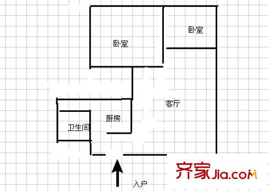 北回歸線 2室 戶型圖