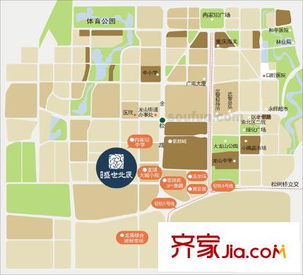 興茂盛世北辰A區(qū)交通圖