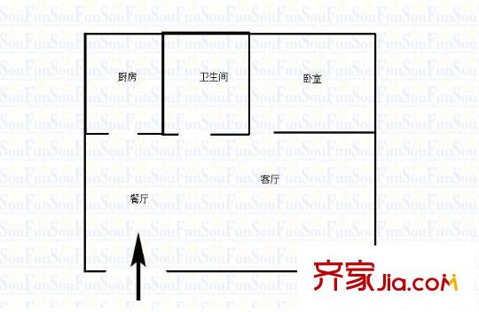 融匯新時(shí)代 1室 戶型圖