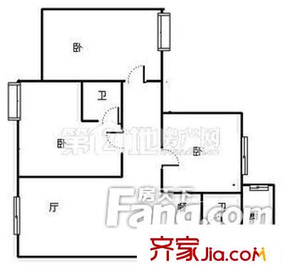 利得爾大廈 3室 戶型圖