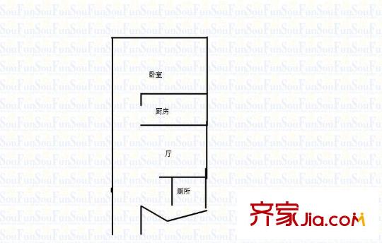 華天俊秀 1室 戶型圖