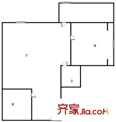 業(yè)成花園 2室 戶型圖