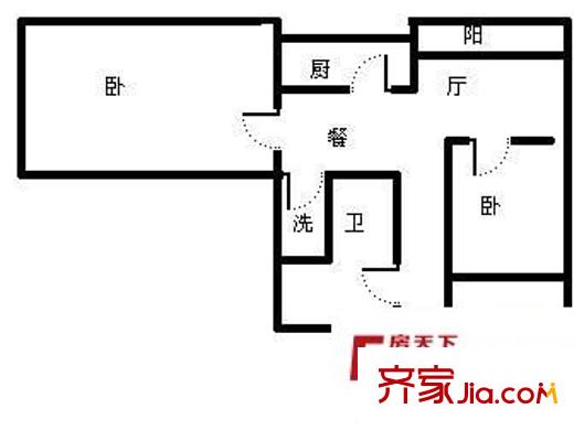 業(yè)成花園 3室 戶型圖