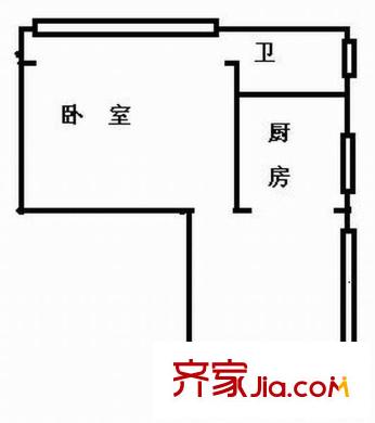 業(yè)成花園 1室 戶型圖