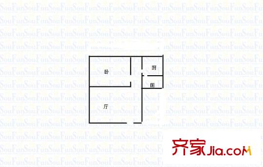 業(yè)成花園 1室 戶型圖