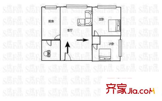 立源地小區(qū)戶型圖戶型圖1 2室1廳1衛(wèi)1廚
