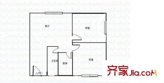 電力小區(qū) 2室 戶型圖