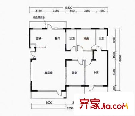 宏浩大廈 3室 戶型圖