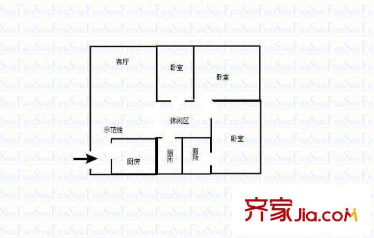宏浩大廈 3室 戶型圖