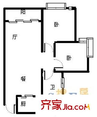 春光港灣 2室 戶型圖