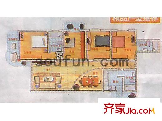 江都怡園 4室 戶型圖