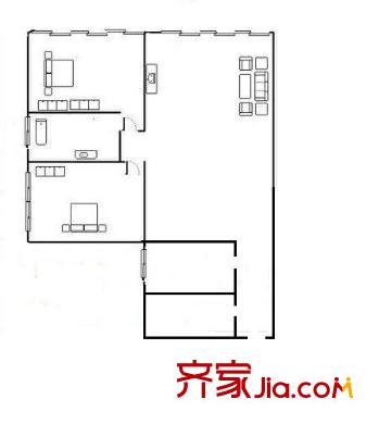 江都怡園 2室 戶型圖