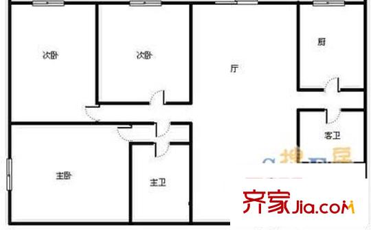 城市傳說 3室 戶型圖