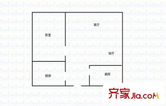 聯(lián)芳花園 1室 戶型圖