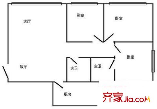 城市傳說 3室 戶型圖