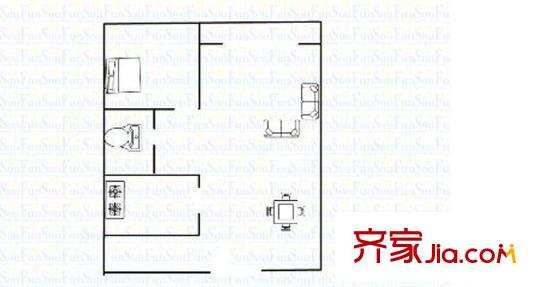 聯(lián)芳花園 1室 戶型圖