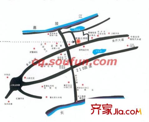 鴛鴦北湖郡交通圖