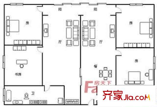 競地花園 4室 戶型圖