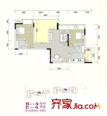協(xié)信天驕俊園戶型圖天驕俊園 2室 戶型圖 2室2廳1衛(wèi)1廚