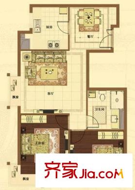 協(xié)信天驕俊園戶型圖天驕俊園 3室 戶型圖 3室2廳2衛(wèi)1廚