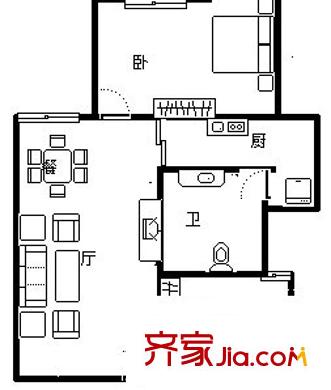 瑞豐花苑 2室 戶型圖