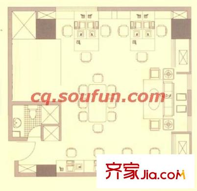 正升自由康都戶型圖L+M型 1室1衛(wèi)1廚