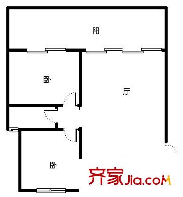 瑞豐花苑 2室 戶型圖