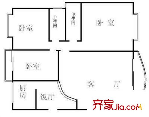 翠湖柳岸 3室 戶型圖