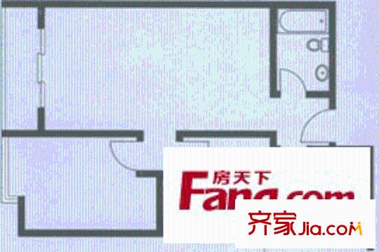 金地花園戶型圖2室1廳1衛(wèi)1廚