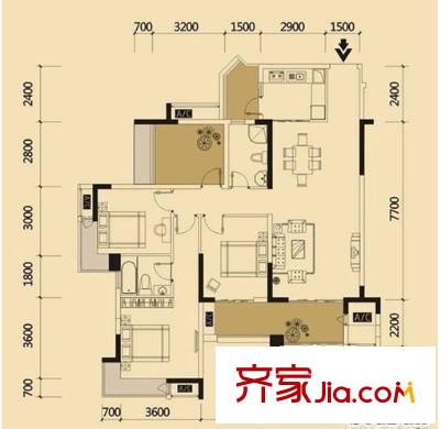 中海北濱華庭 戶型圖