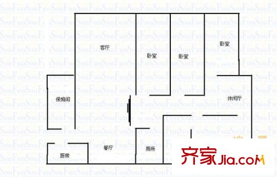 加州城市花園 4室 戶型圖