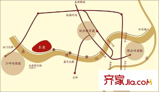 中海北濱華庭交通圖