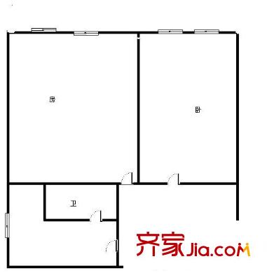 臨華路小區(qū) 2室 戶型圖