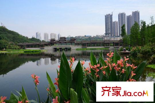 天成酈湖國(guó)際社區(qū)周邊彩云湖濕地公園