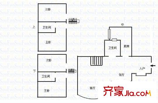 華宇西城麗景B區(qū) 4室 戶型圖