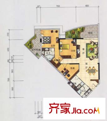 保利高爾夫公館 戶(hù)型圖