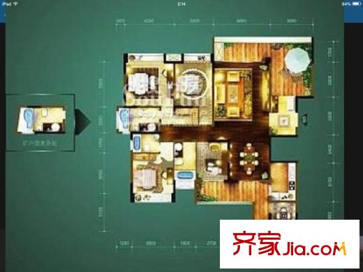 保利高爾夫公館 4室 戶(hù)型圖