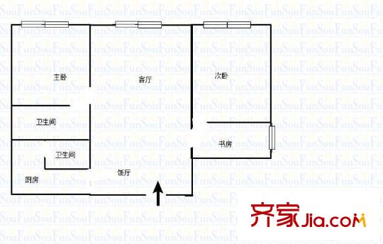 都市花園 2室 戶型圖