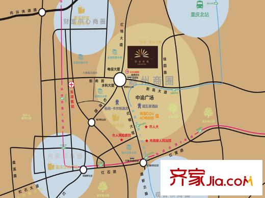 北城陽光尚線區(qū)位圖
