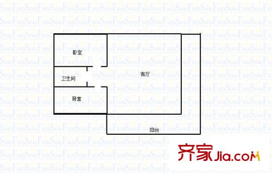 都市花園 0室 戶型圖