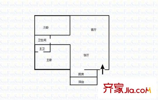 都市花園 4室 戶型圖