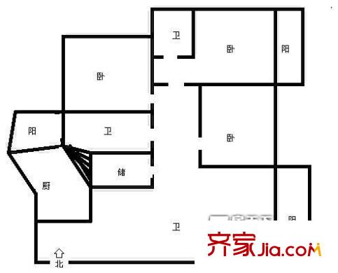 南濱雅苑 3室 戶型圖