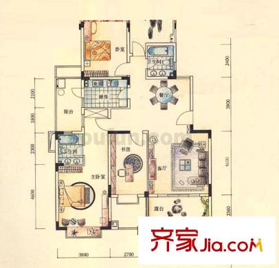 南濱雅苑戶型圖3 2室